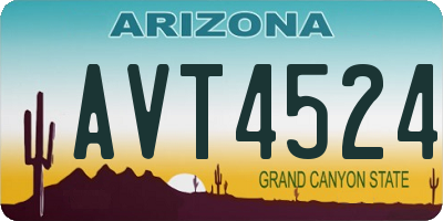 AZ license plate AVT4524