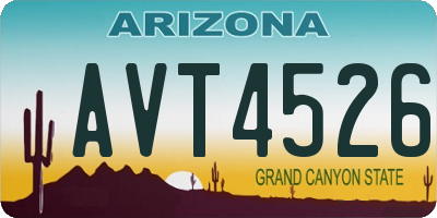 AZ license plate AVT4526