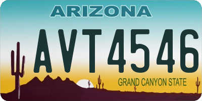 AZ license plate AVT4546