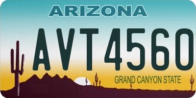 AZ license plate AVT4560