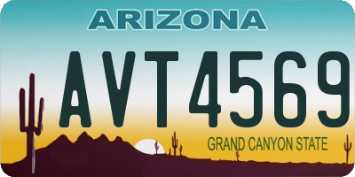 AZ license plate AVT4569
