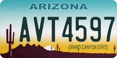 AZ license plate AVT4597