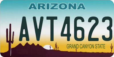 AZ license plate AVT4623