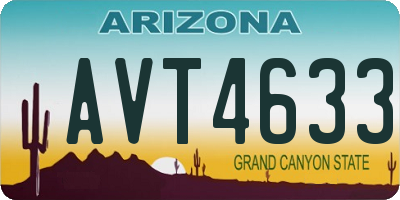 AZ license plate AVT4633