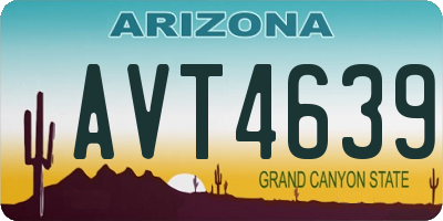 AZ license plate AVT4639