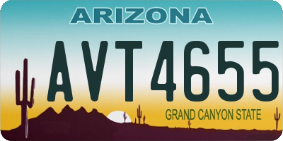 AZ license plate AVT4655