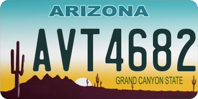 AZ license plate AVT4682