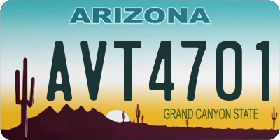 AZ license plate AVT4701