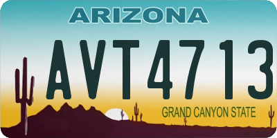 AZ license plate AVT4713
