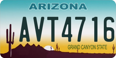 AZ license plate AVT4716