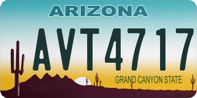 AZ license plate AVT4717