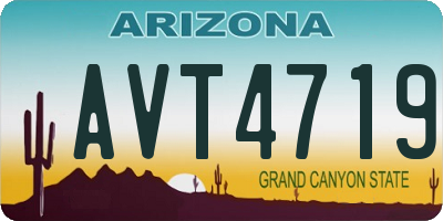 AZ license plate AVT4719