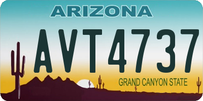 AZ license plate AVT4737