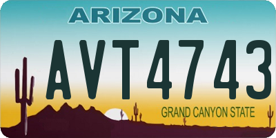 AZ license plate AVT4743