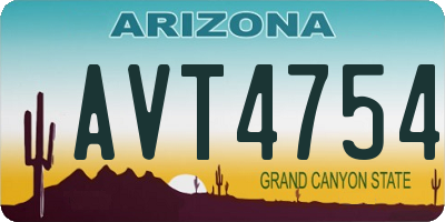 AZ license plate AVT4754