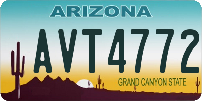 AZ license plate AVT4772