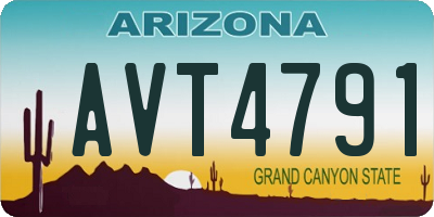 AZ license plate AVT4791