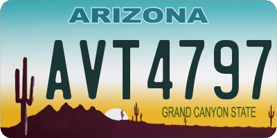 AZ license plate AVT4797
