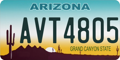 AZ license plate AVT4805