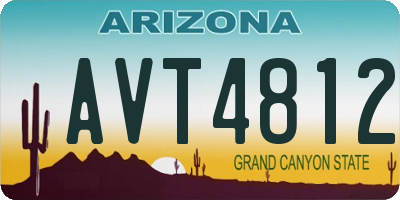 AZ license plate AVT4812