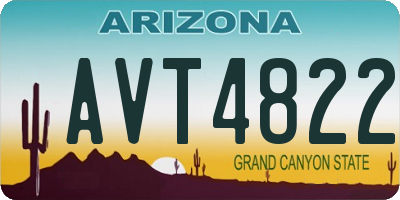 AZ license plate AVT4822