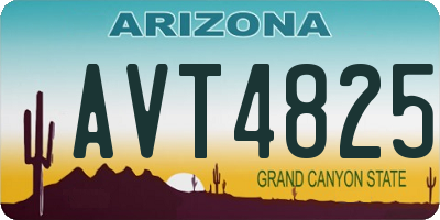 AZ license plate AVT4825