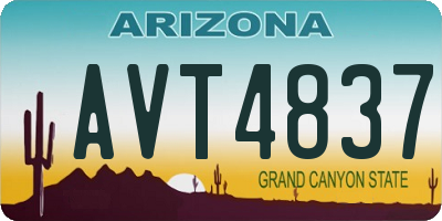 AZ license plate AVT4837