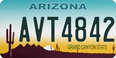 AZ license plate AVT4842