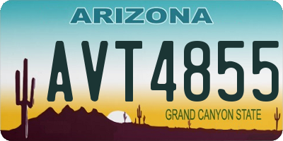 AZ license plate AVT4855