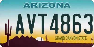 AZ license plate AVT4863