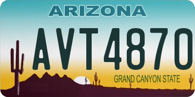 AZ license plate AVT4870