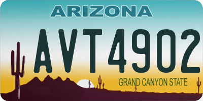 AZ license plate AVT4902