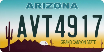 AZ license plate AVT4917