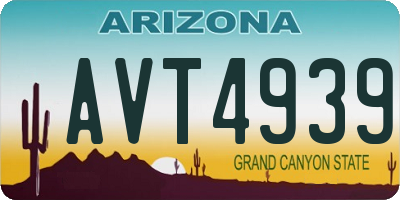 AZ license plate AVT4939