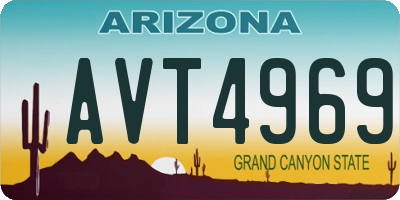AZ license plate AVT4969