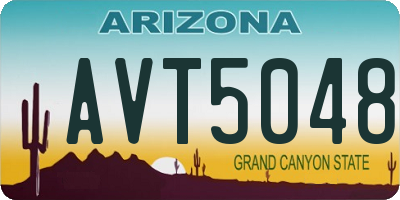 AZ license plate AVT5048