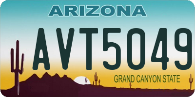 AZ license plate AVT5049