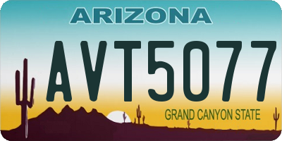 AZ license plate AVT5077