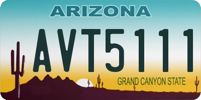 AZ license plate AVT5111