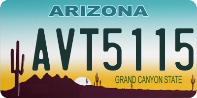 AZ license plate AVT5115