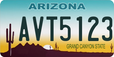 AZ license plate AVT5123