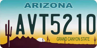 AZ license plate AVT5210