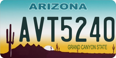 AZ license plate AVT5240