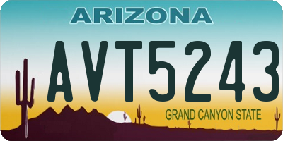 AZ license plate AVT5243