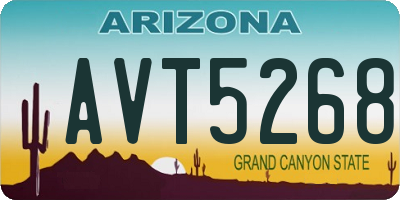 AZ license plate AVT5268