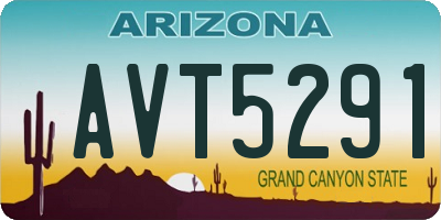 AZ license plate AVT5291
