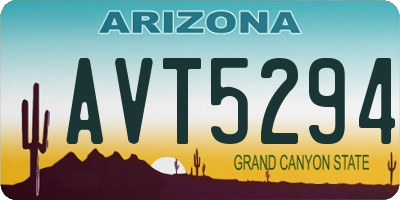 AZ license plate AVT5294