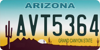 AZ license plate AVT5364
