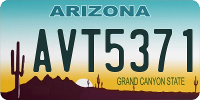 AZ license plate AVT5371