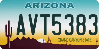 AZ license plate AVT5383